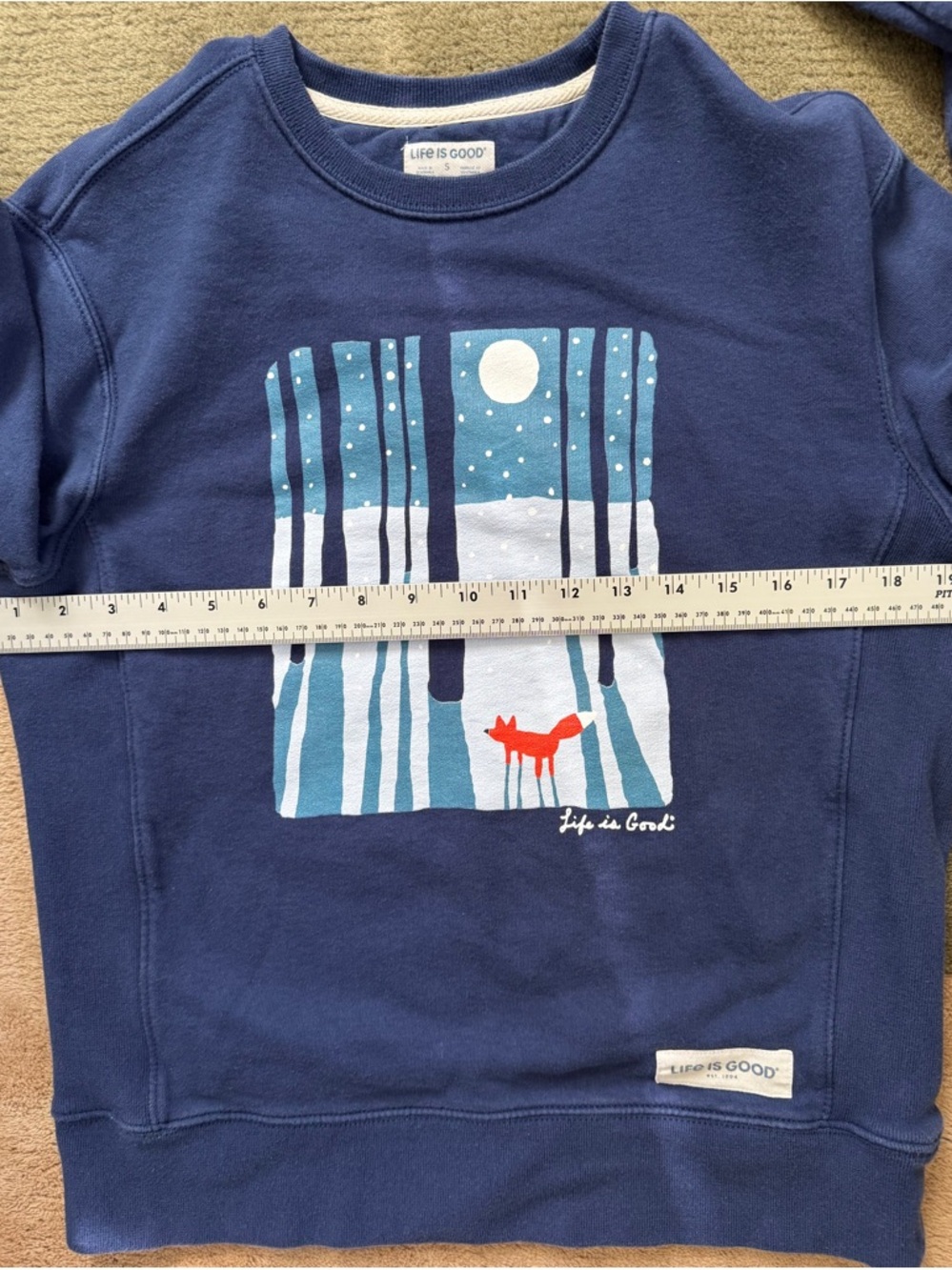 Life Is Good | Simply True Fleece Crew  | in size S - Picture 7 of 8